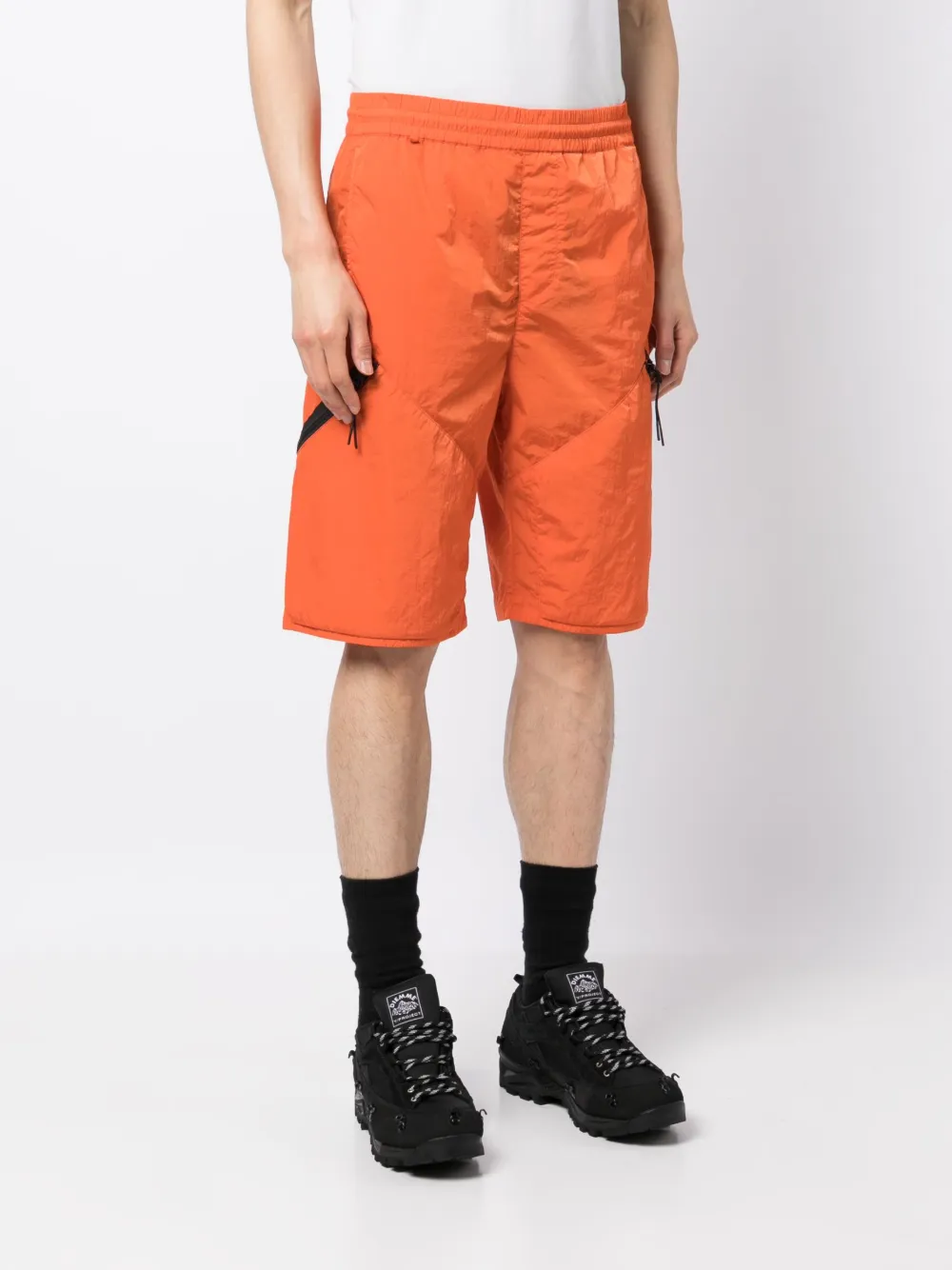 Shop C.p. Company Multi-pocket Bermuda Shorts In Orange