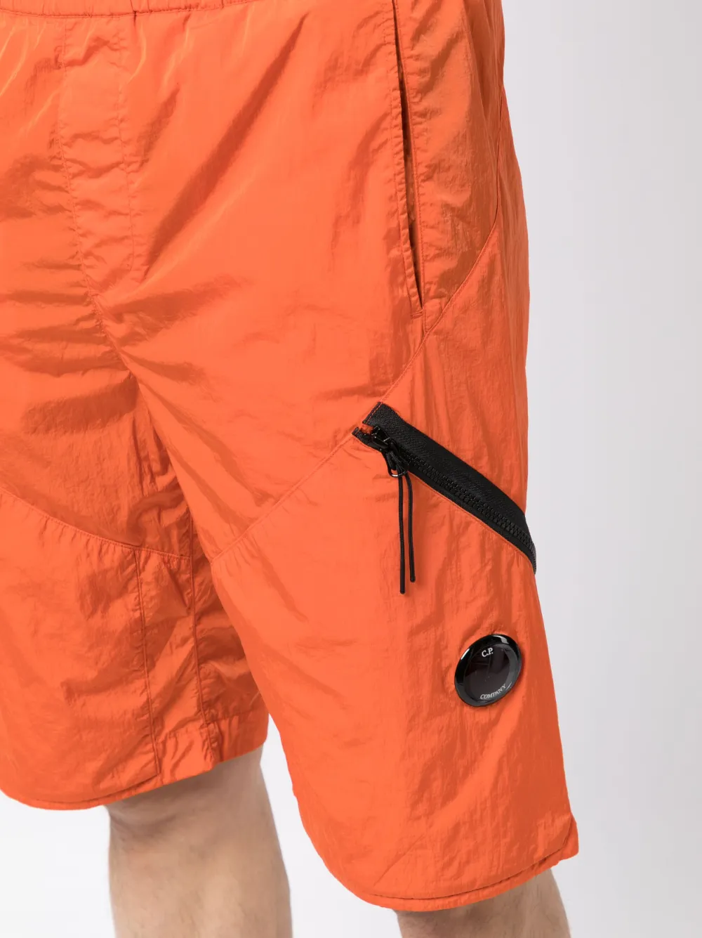 Shop C.p. Company Multi-pocket Bermuda Shorts In Orange