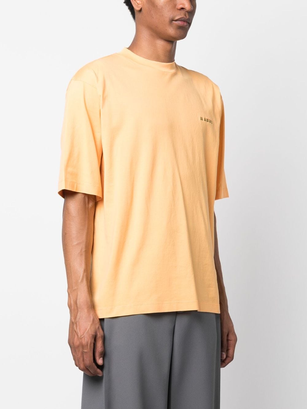 Shop Marni Graphic-print Cotton T-shirt In Orange