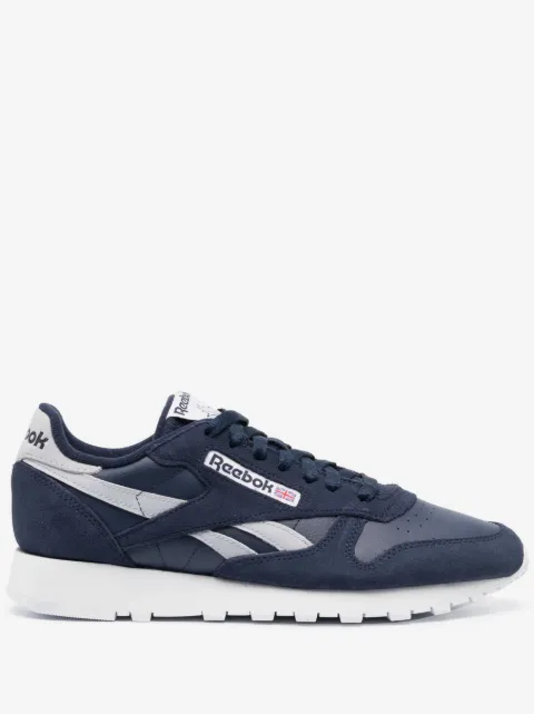 Reebok logo-patch suede sneakers