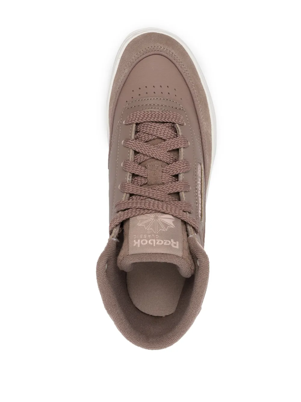 Shop Reebok Club C Geo Platform Sneakers In Braun