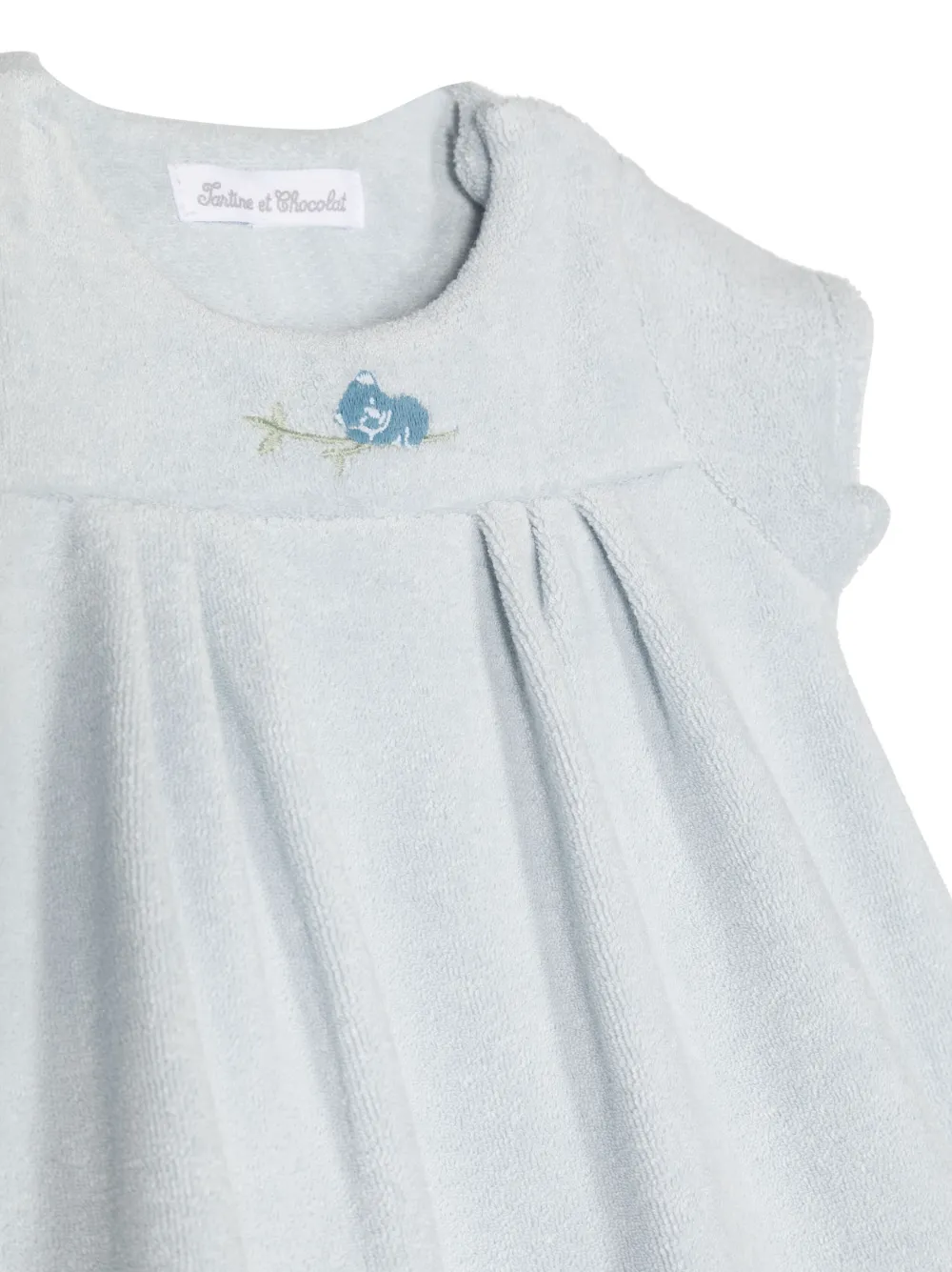 Tartine Et Chocolat Embroidered Towelling-finish Shorties In Blue