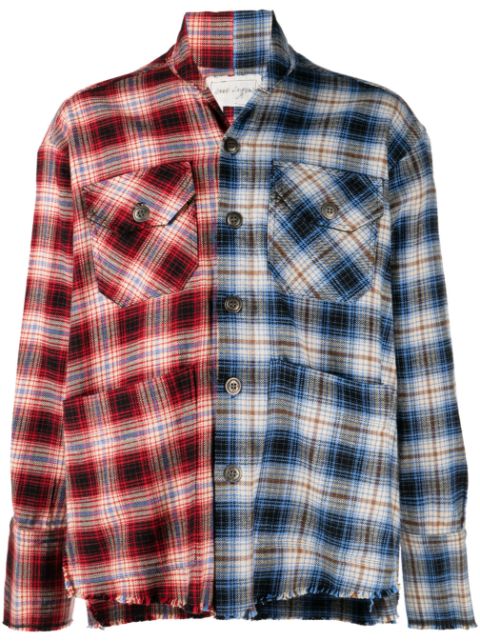 Greg Lauren check-pattern cotton shirt 