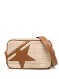 Golden Goose Star-patch crochet crossbody bag - Brown