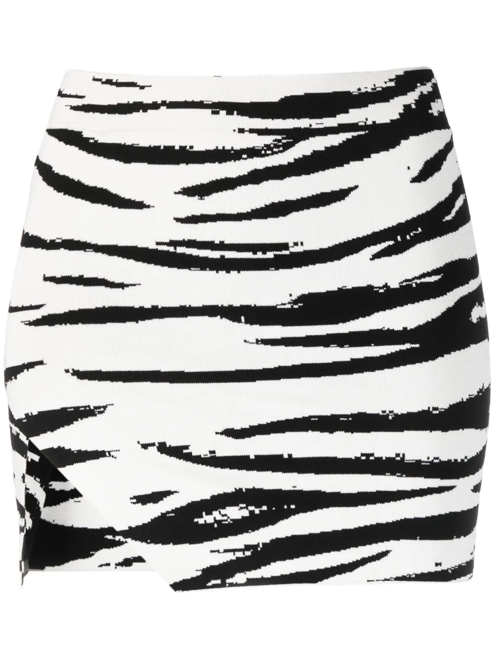 Laneus zebra-print mini skirt