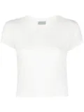GUESS USA logo-print cropped T-shirt - White