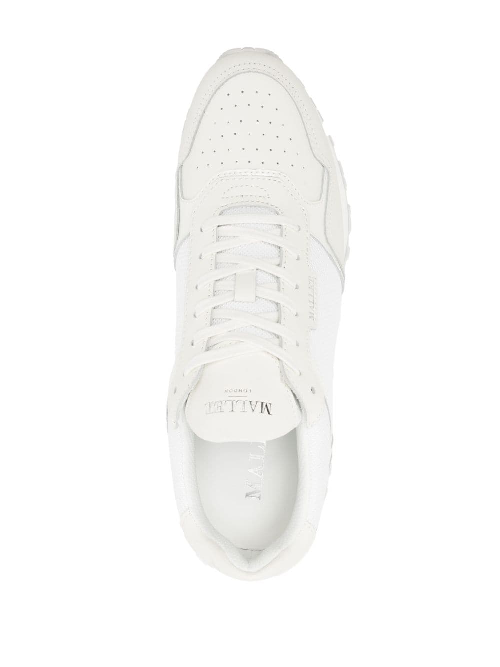 Shop Mallet Embossed-logo Low-top Sneakers In White