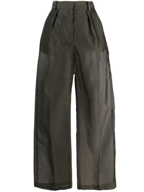 Fabiana Filippi transparent-leg loose-fit trousers