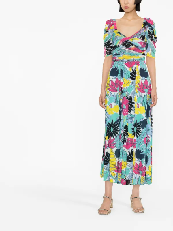 DVF Diane Von Furstenberg floral-print short-sleeved Dress