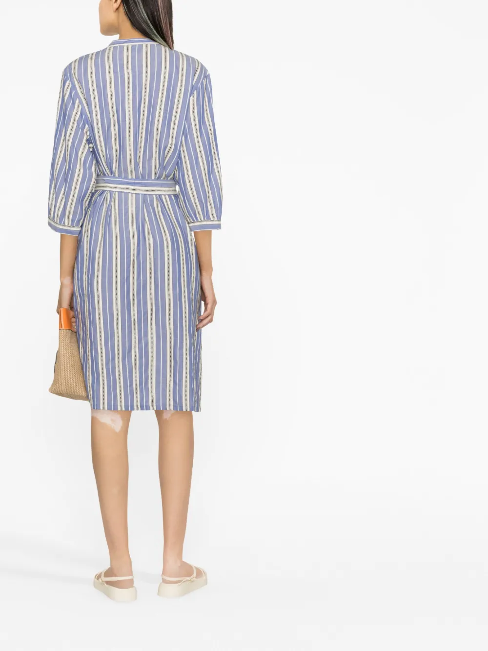 Apc Hemdblusenkleid Aus Baumwolle In Blue