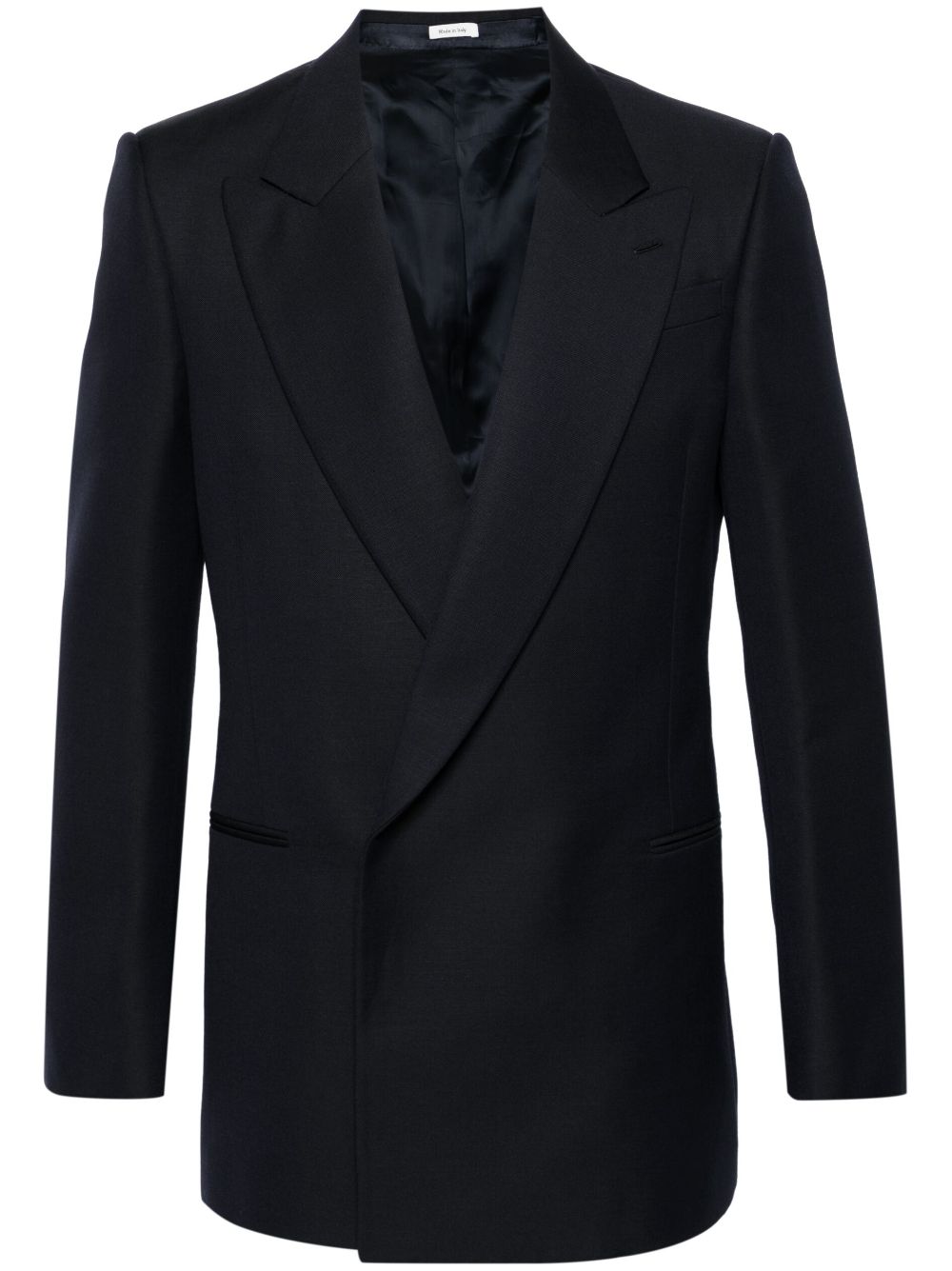 peak-lapels double-breasted blazer