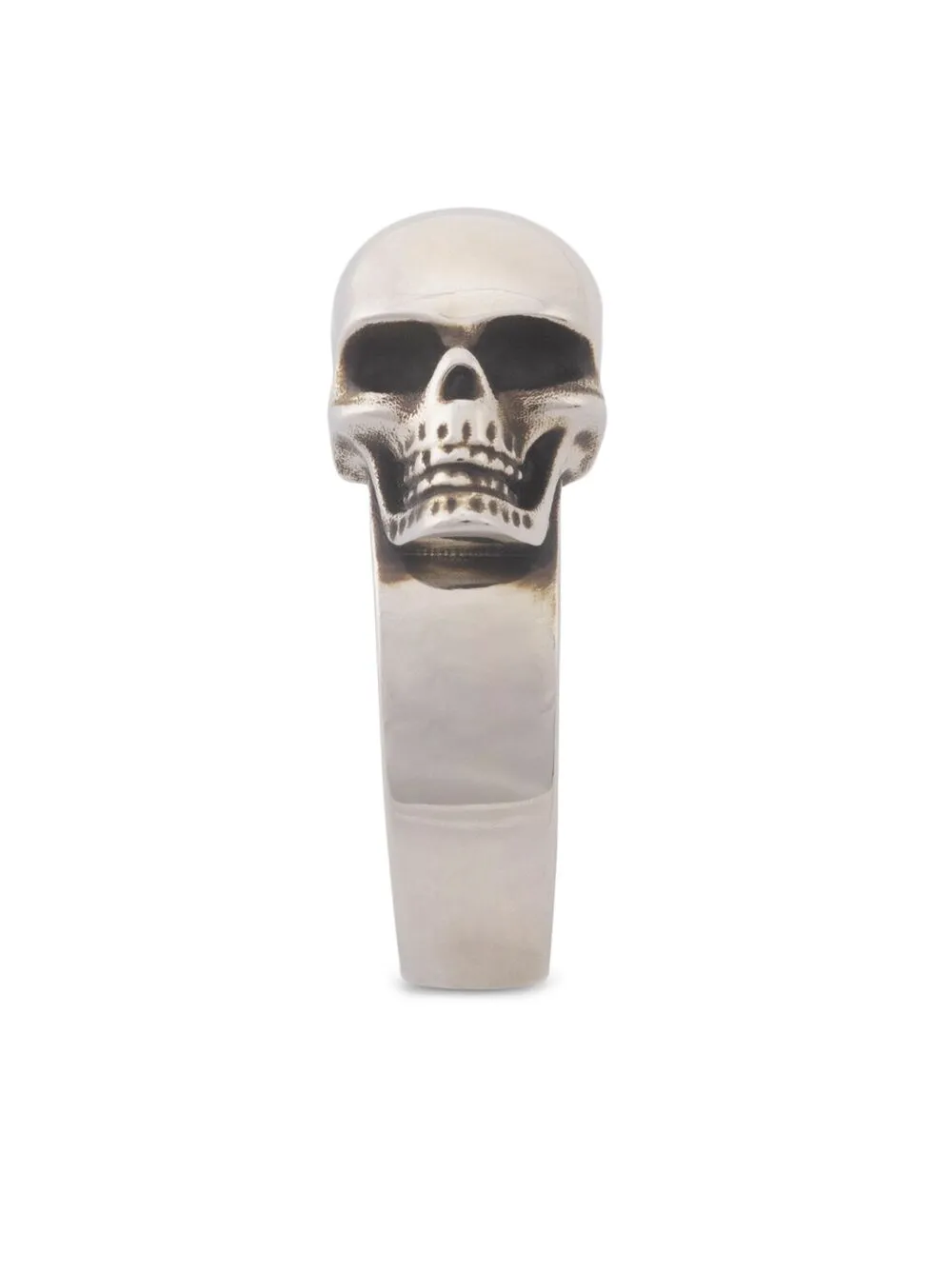 Shop Alexander Mcqueen The Side Skull Ring In Silver