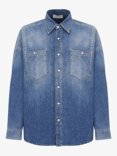 Alexander McQueen dart-detail denim shirt