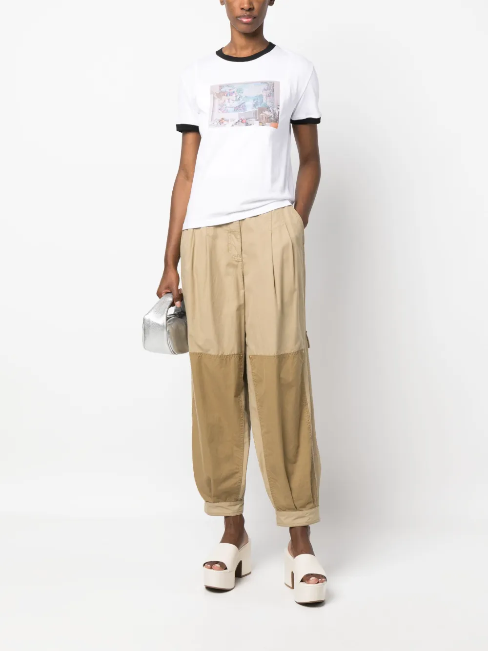 CORMIO T-shirt met print - Wit