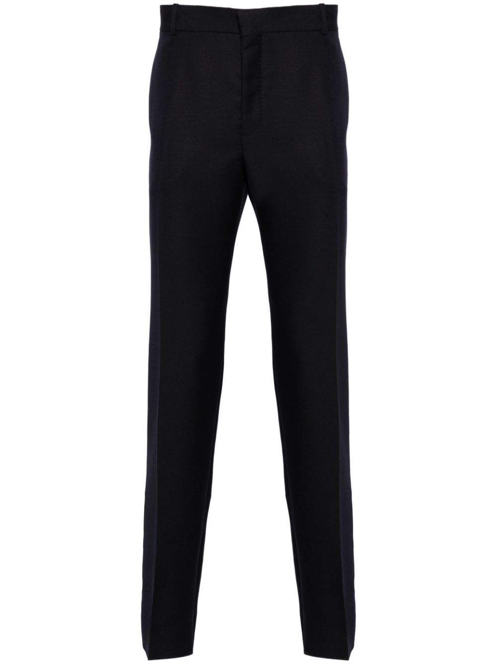 Alexander McQueen mid-rise tailored wool trousers - Blue