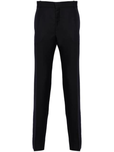 mid-rise tailored wool trousers