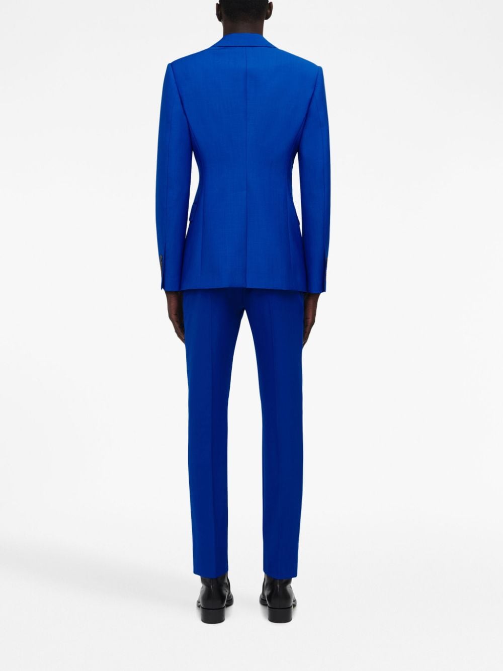 Shop Alexander Mcqueen Slim-cut Tailored Trousers In Blue