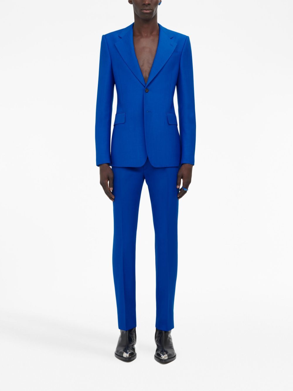 Alexander McQueen slim-cut tailored trousers - Blue