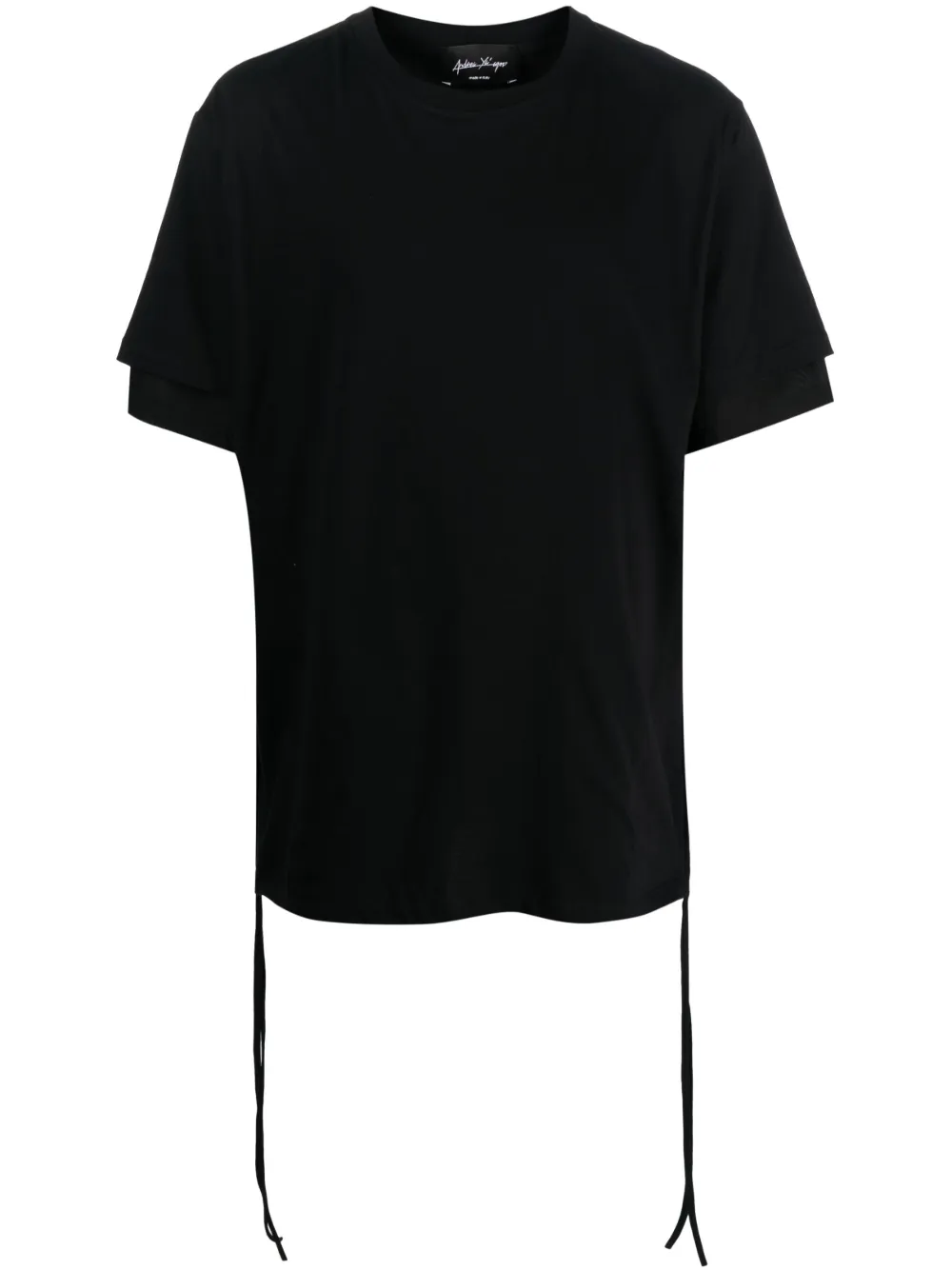 Andrea Ya'aqov Short-sleeve Cotton T-shirt In Black