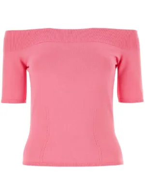 Alexander McQUEEN オフショルダーニット XS ピンク Alexander McQUEEN オフショルダーニット XS ピンク