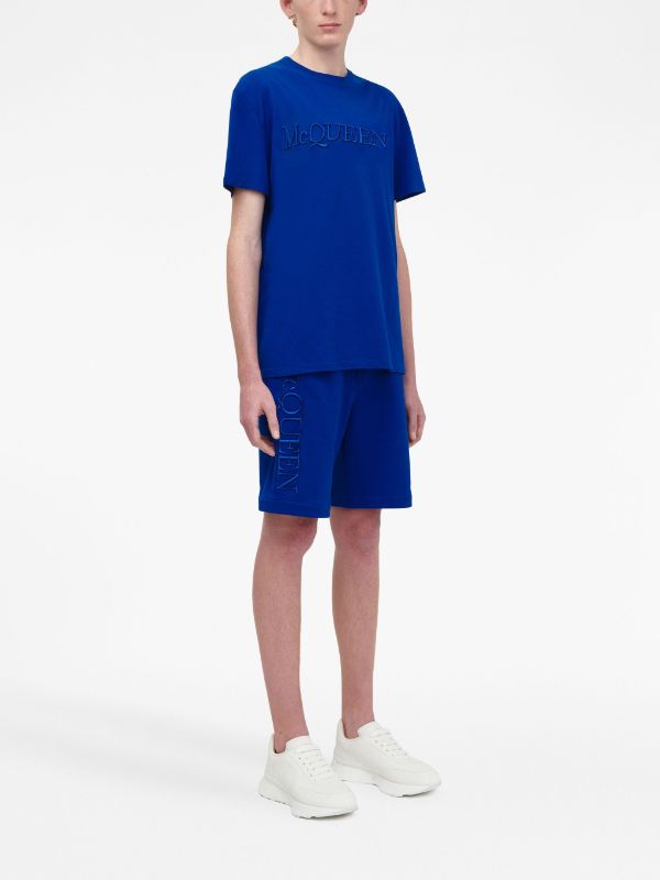 Alexander McQueen embossed-logo short-sleeve T-shirt - Farfetch