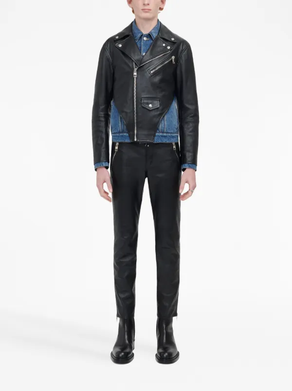 Alexander McQueen zip-front Cropped Leather Top - Farfetch