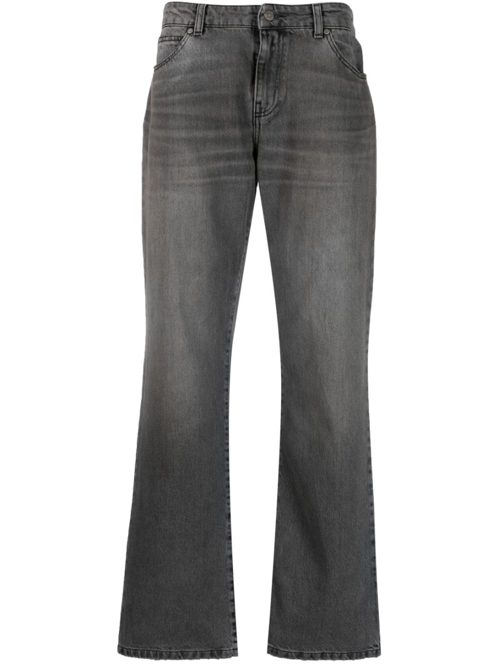 GUESS USA FADED MID-WASH STRAIGHT-LEG JEANS