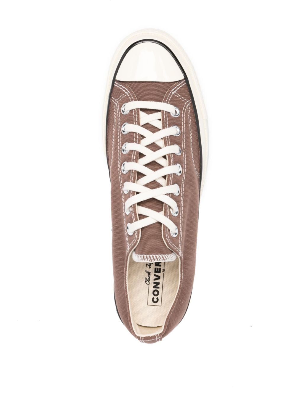 Shop Converse Lace-up Low-top Canvas Sneakers In Brown