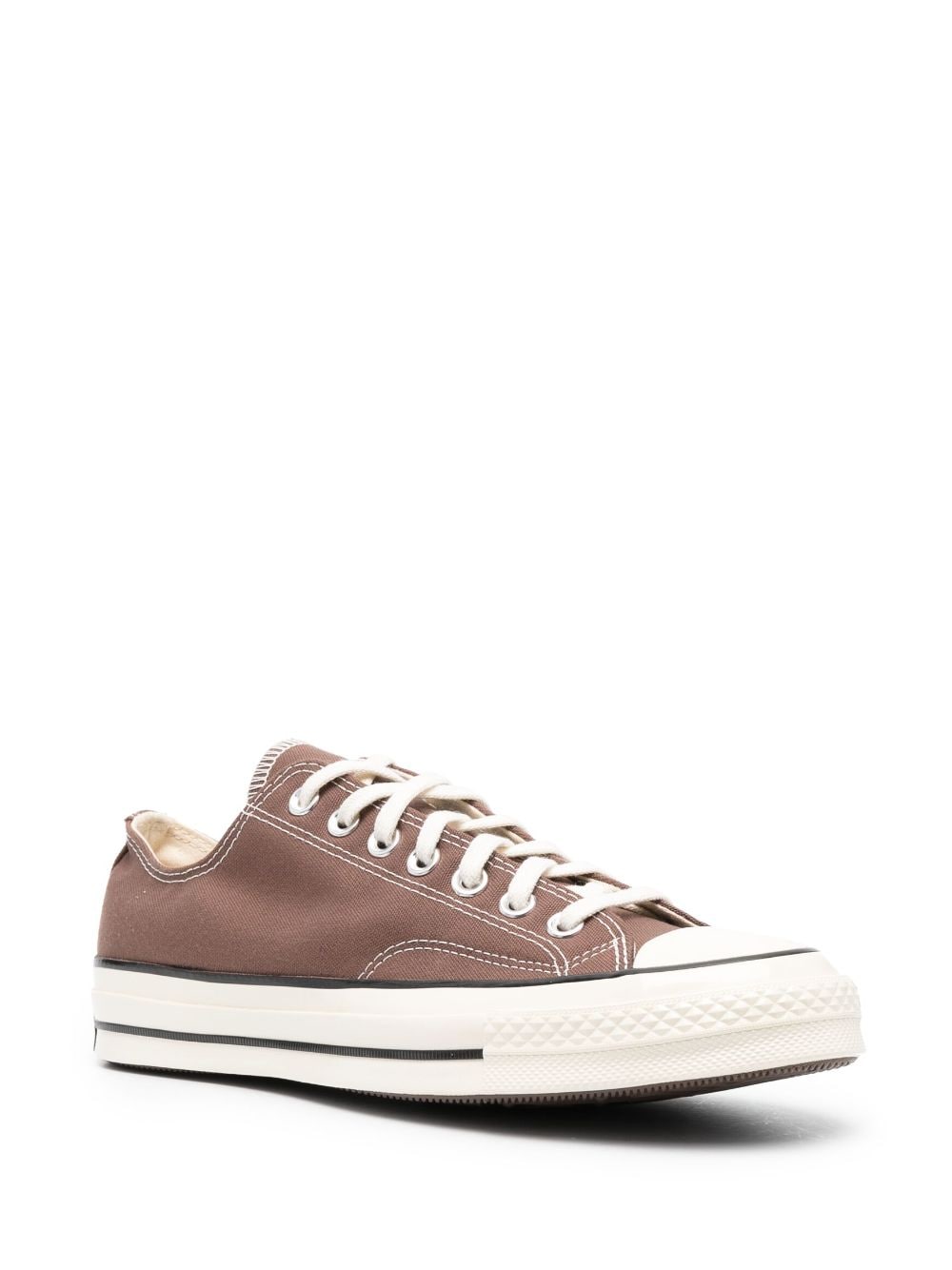 Shop Converse Lace-up Low-top Canvas Sneakers In Brown