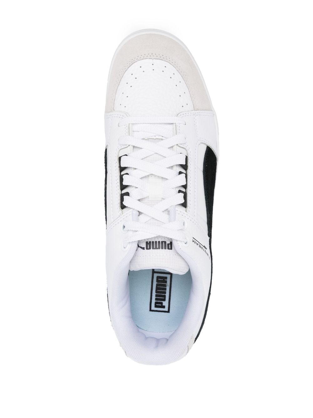 Shop Puma Panelled Low-top Sneakers In White