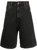Carhartt WIP logo-patch wide-leg denim shorts - Black
