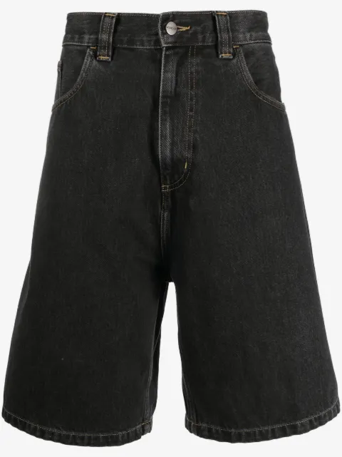 Carhartt WIP logo-patch wide-leg denim shorts