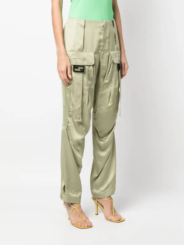 FENDI サテンカーゴパンツ | グリーン | FARFETCH JP