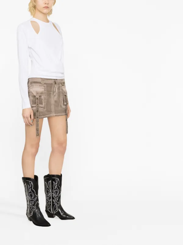 GANNI カットアウト トップ | ホワイト | FARFETCH JP