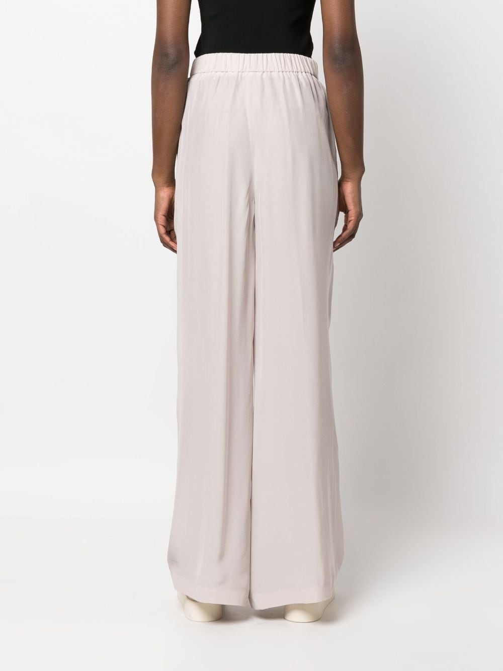 Shop Fabiana Filippi Drawstring-waist Straight-leg Trousers In Nude