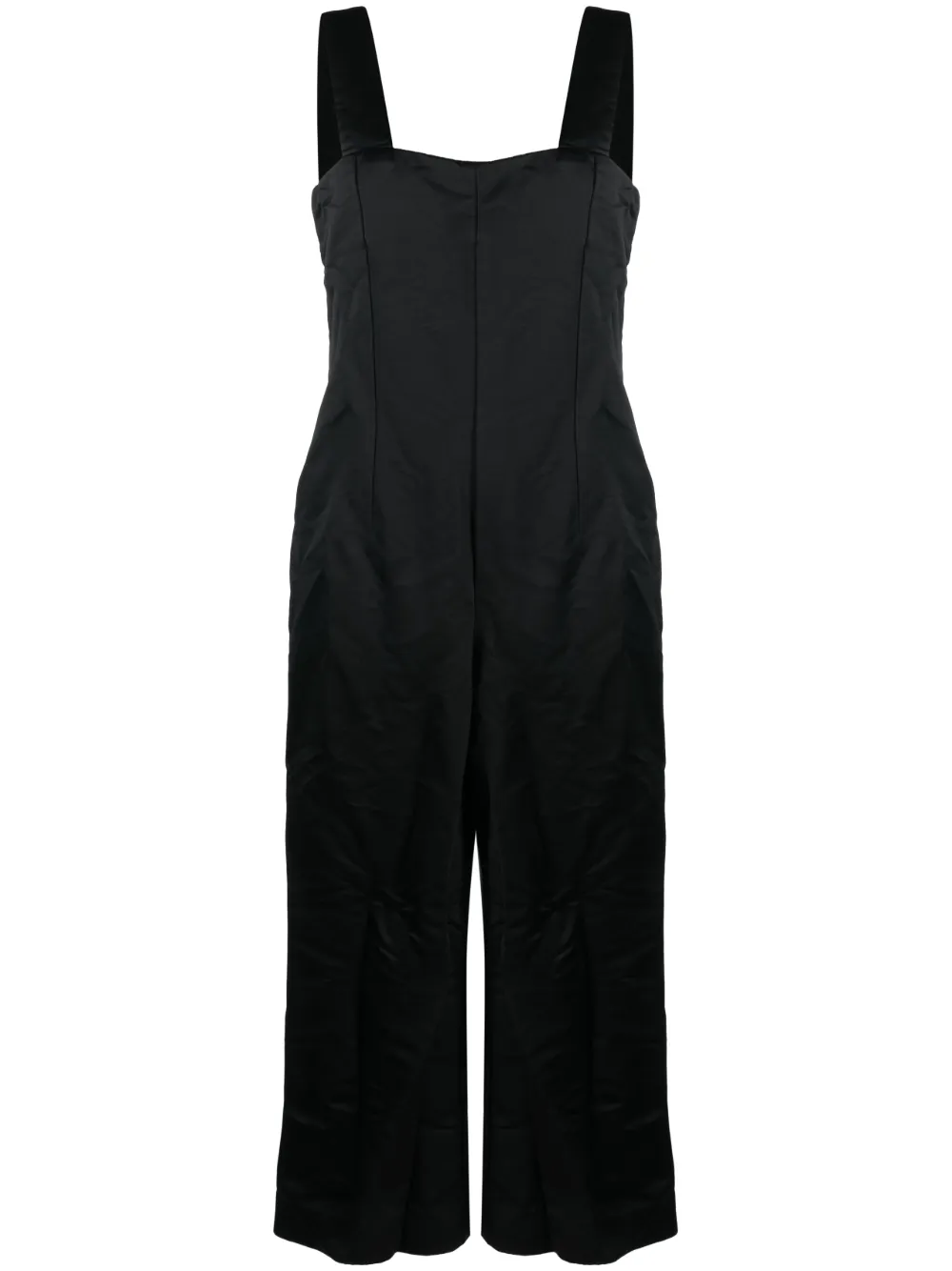 cropped-leg dungarees