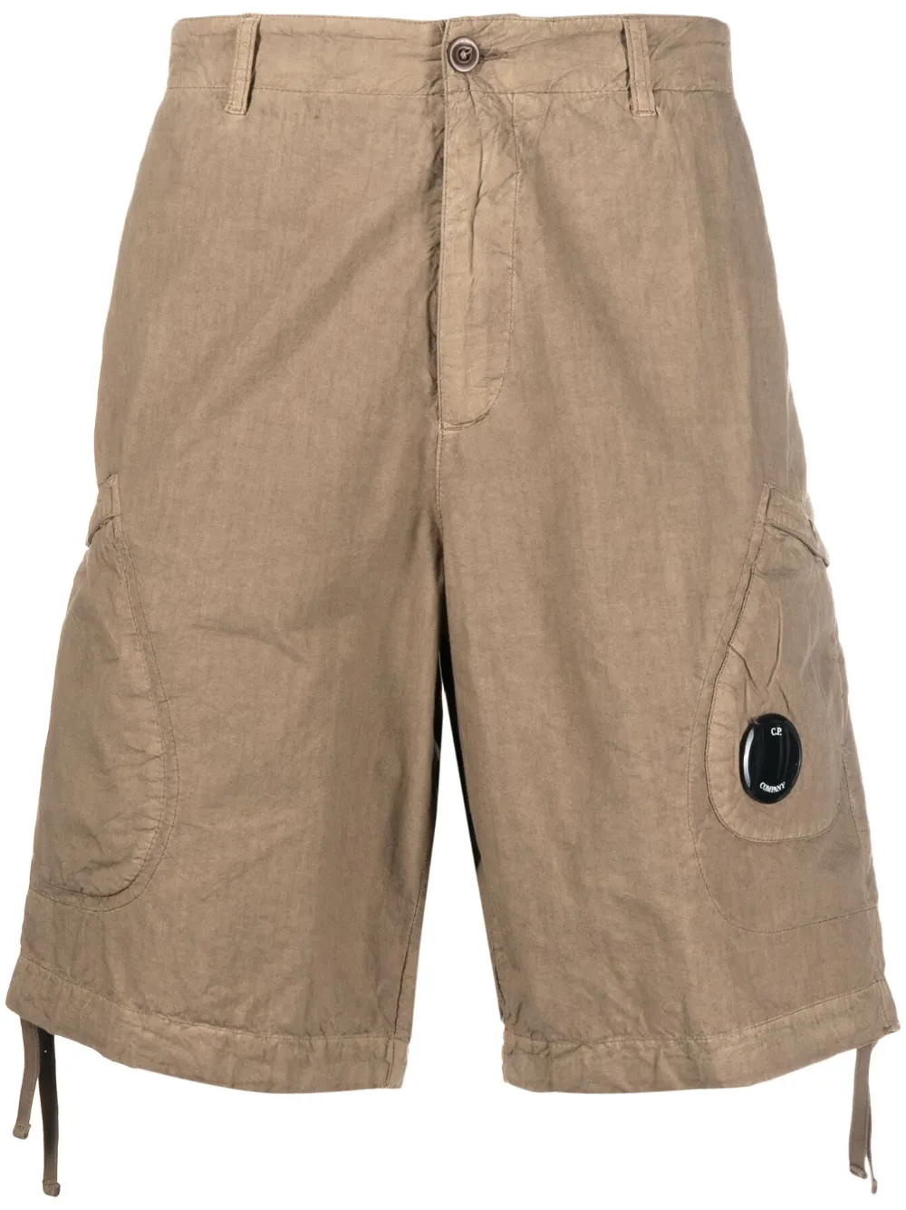 C.P. Company logo-patch cotton shorts – Neutrals C.P. Company logo-patch cotton shorts – Neutrals