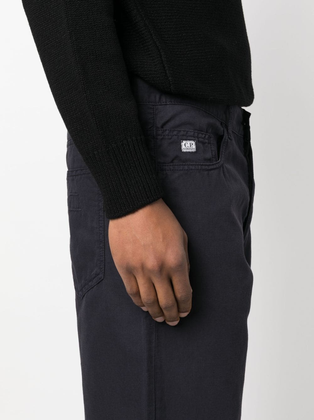Shop C.p. Company Five-pocket Straight Trousers In Blue