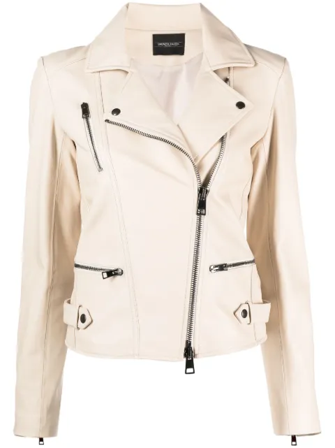 Simonetta Ravizza zip-up leather biker jacket