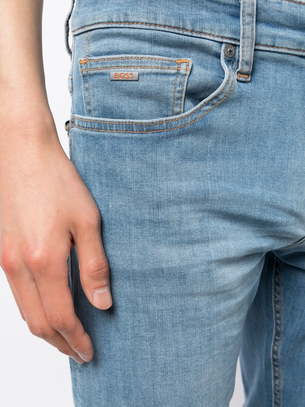 Hugo Boss Slim-fit Jeans In Blue Comfort-stretch Denim In Blue