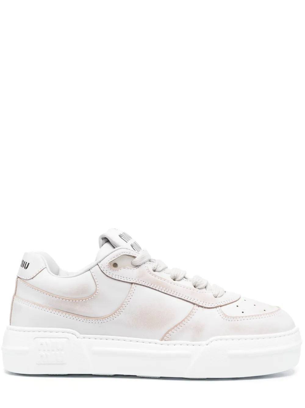 miu miu leather sneakers