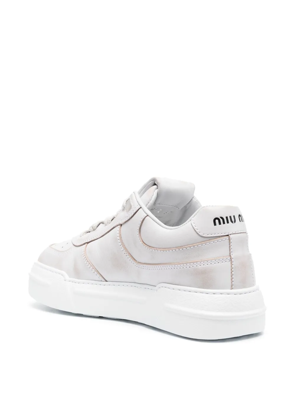 miu miu leather sneakers