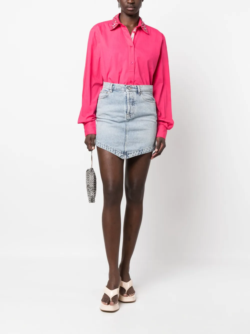 DES PHEMMES Blouse verfraaid met pailletten - Roze