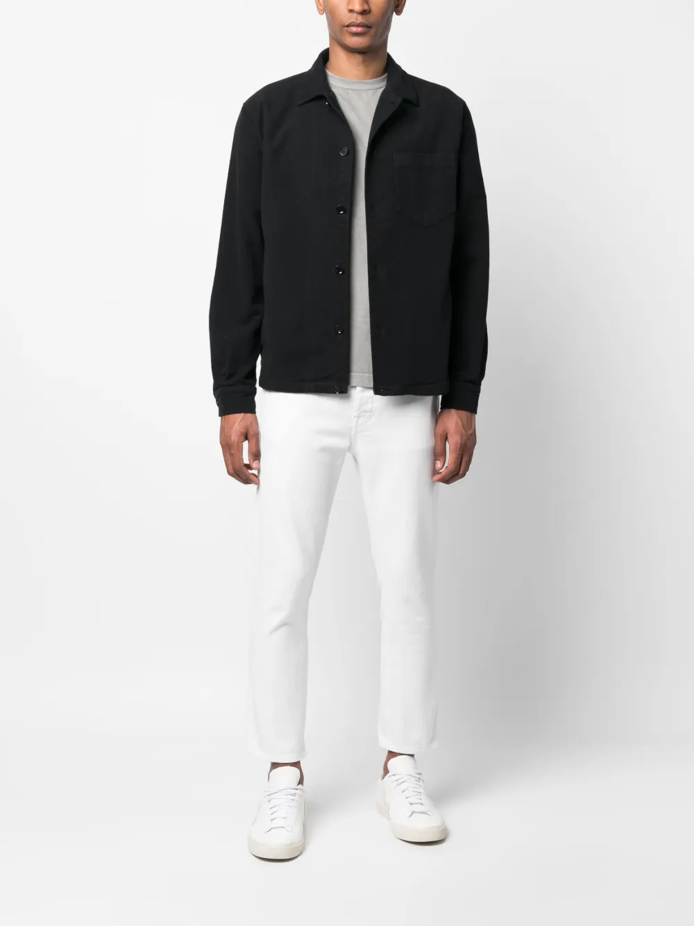 ASPESI Button-up shirtjack - Zwart