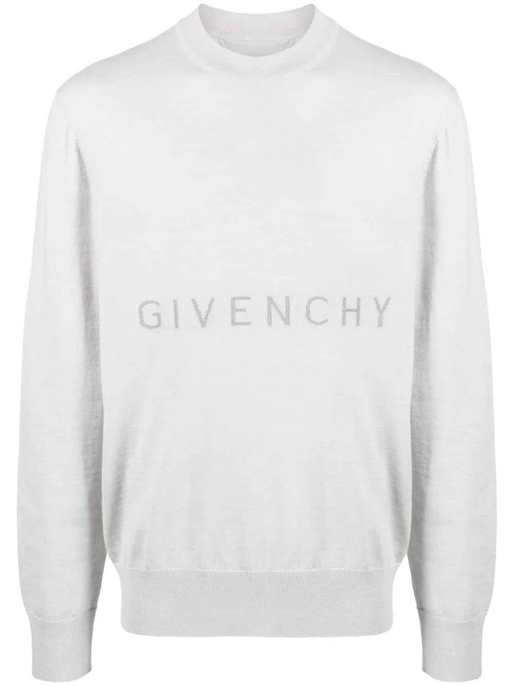 Givenchy logo-print melange wool jumper Men