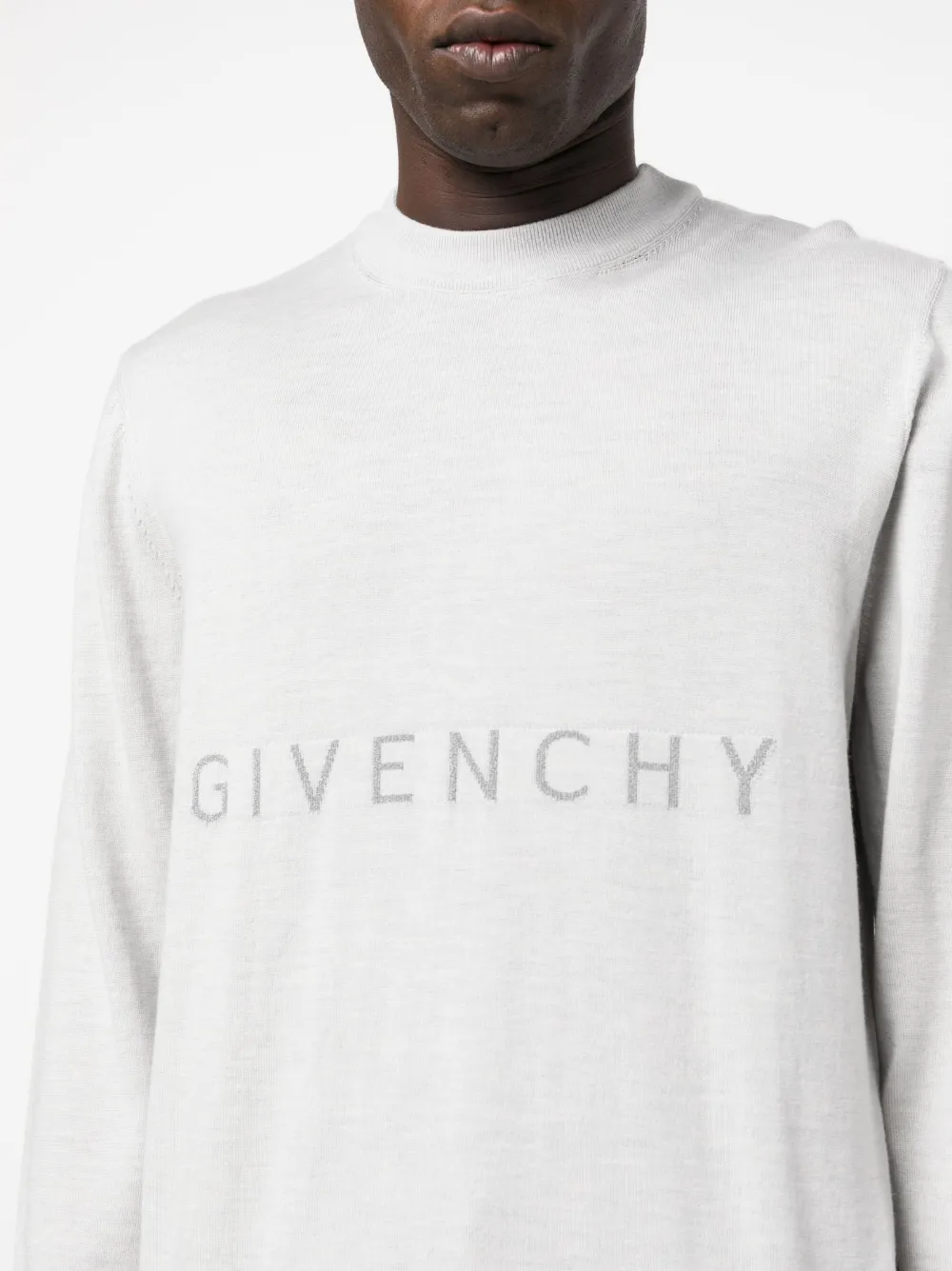 Affordable Givenchy logo-print melange wool jumper Men