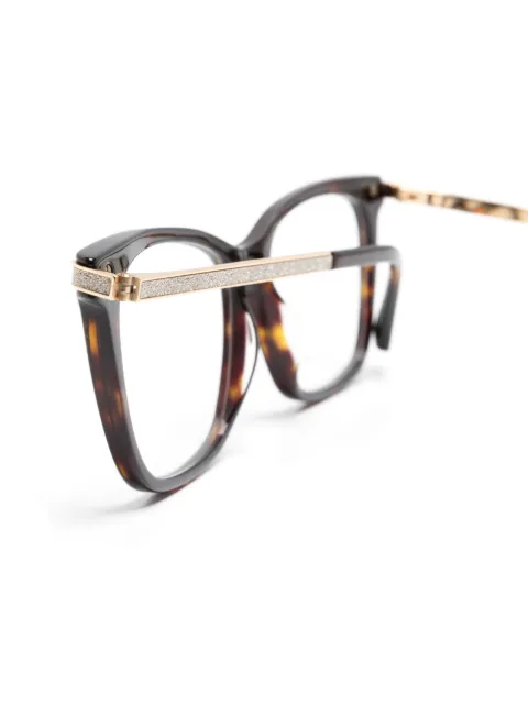 Jimmy Choo Eyewear glitter-embellished cat-eye glasses JC353 - 2
