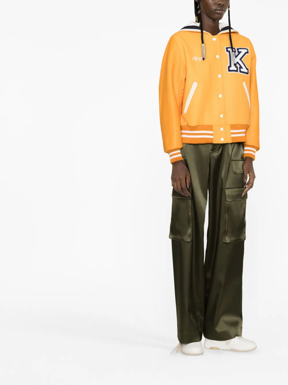 Kenzo Universiteitsjack met logopatch - Oranje