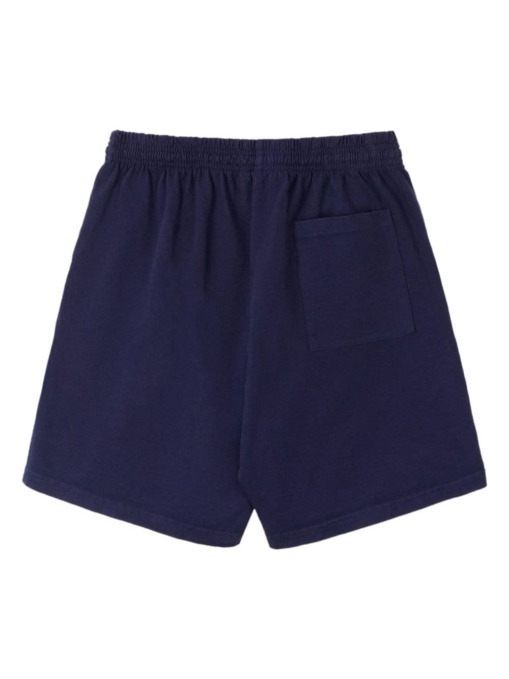 Shop Sporty And Rich Logo-print Cotton Shorts In Blau