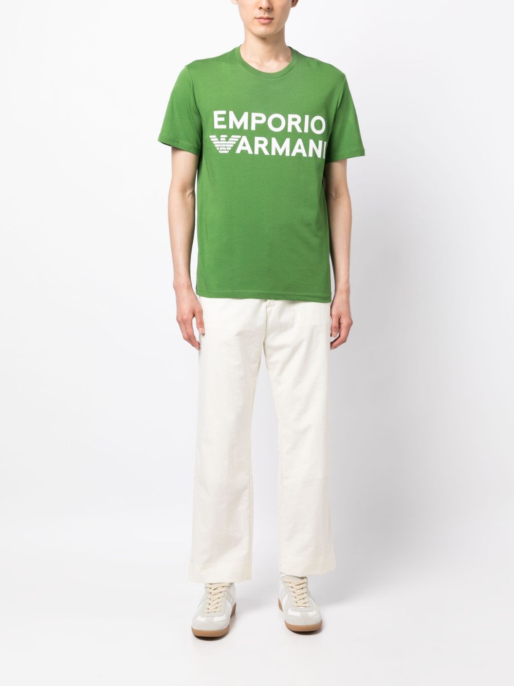 Emporio Armani T-shirt met logoprint - Groen